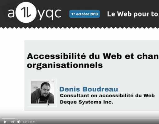 Accessibilité du Web et changements organisationnels