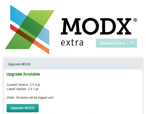 UpgradeMODX extra/extension for MODX