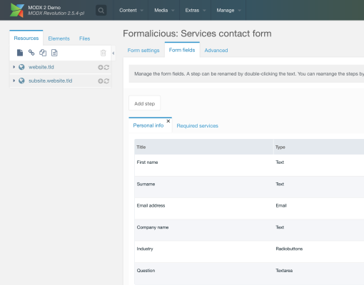 Créations de formulaires avec Formalicious (backend)