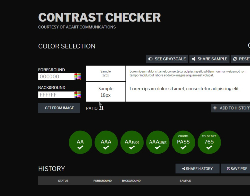 WCAG Contrast checker